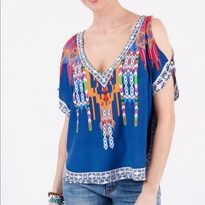 Jealous tomato cold shoulder top